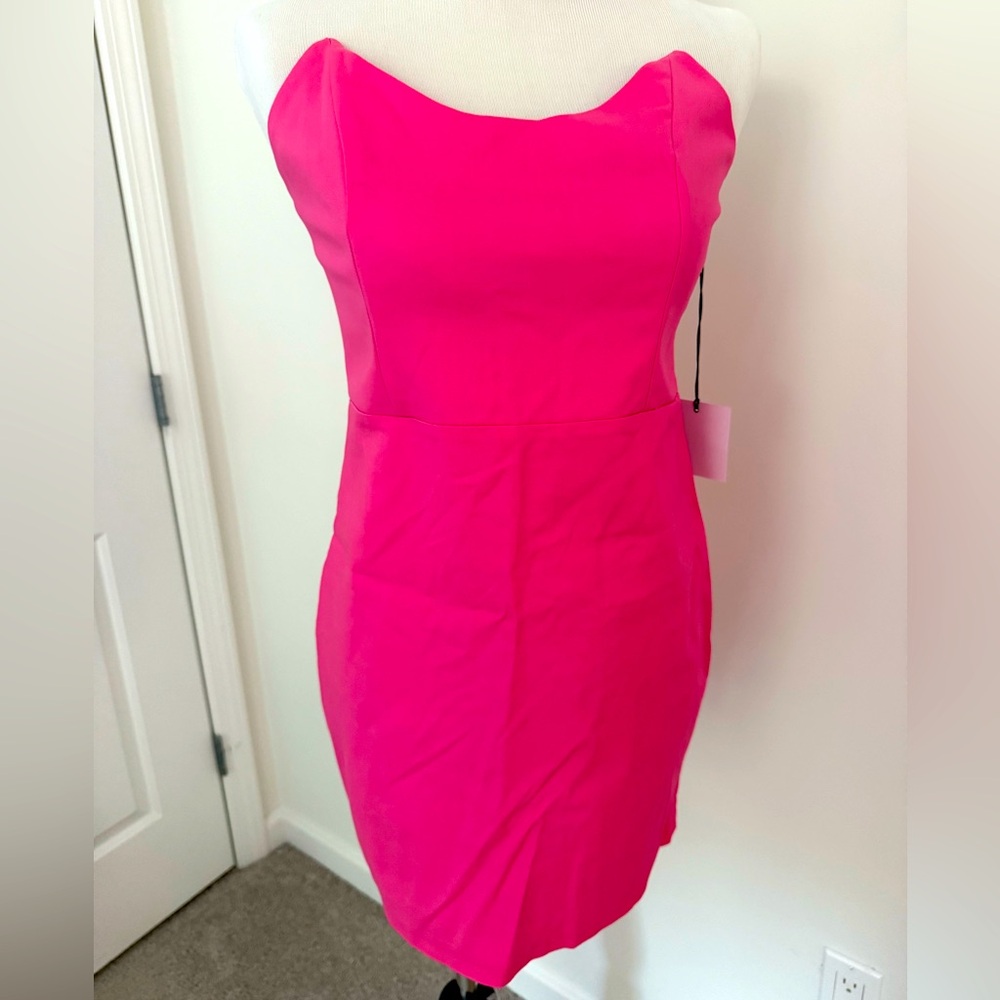 NEW w/tag By the Way for REVOLVE Vibrant Pink Mini Dress Size Large